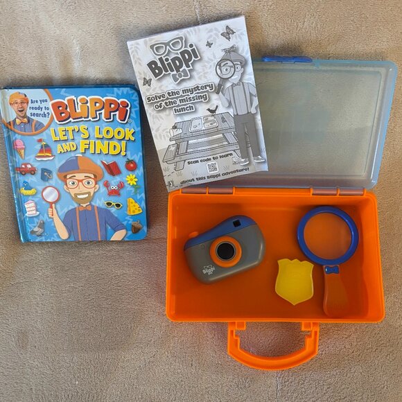 BLIPPI "LET'S LOOK and FIND" BOOK & DETECTIVE ROLEPLAY SET for Ages 2+ Years - Picture 1 of 2